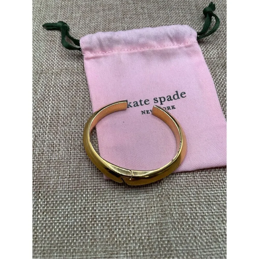 Kate Spade Raise the Bar Cuff Hinged Bracelet Gold-Tone